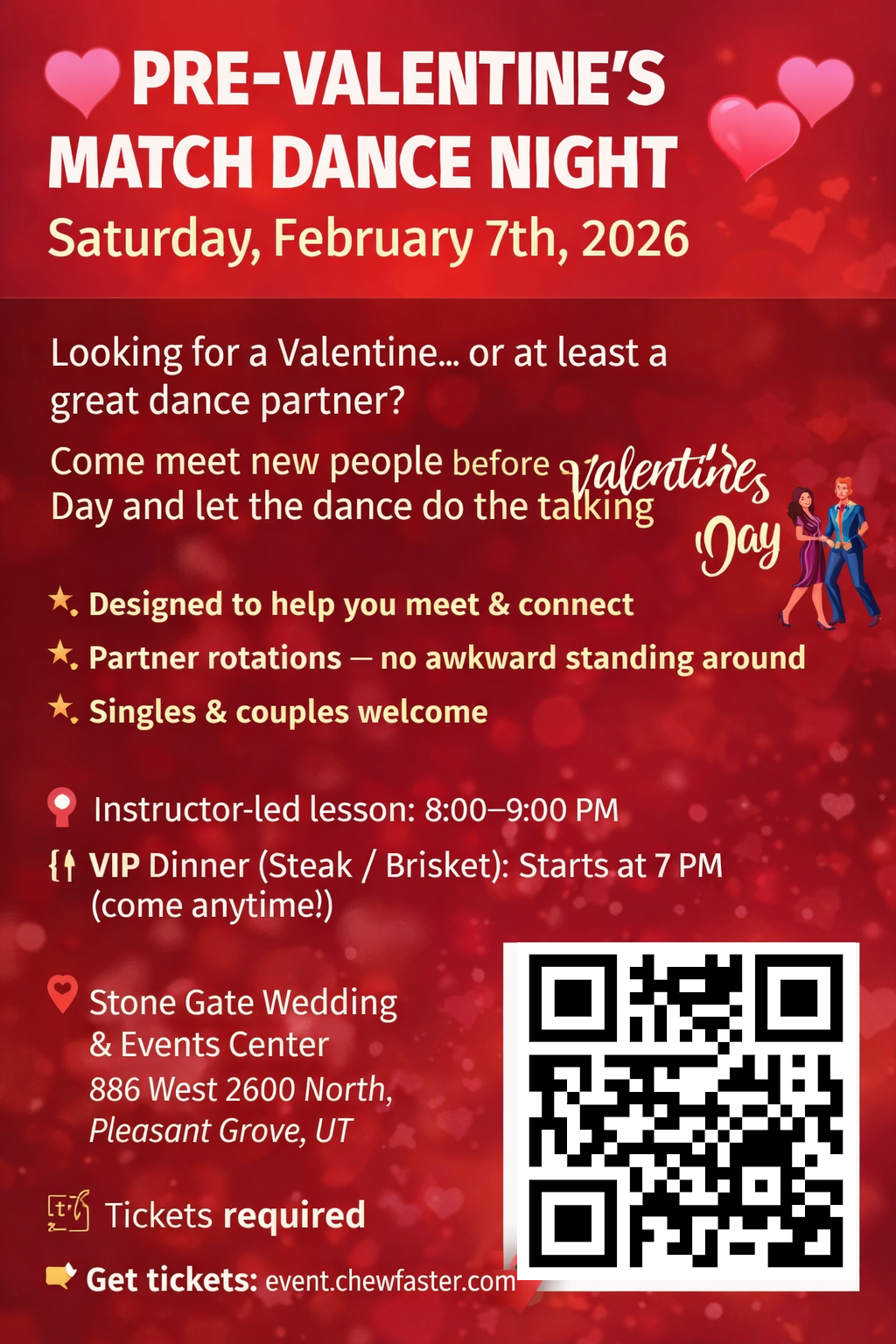 💘 PRE-VALENTINE’S MATCH DANCE NIGHT 2/7 💘