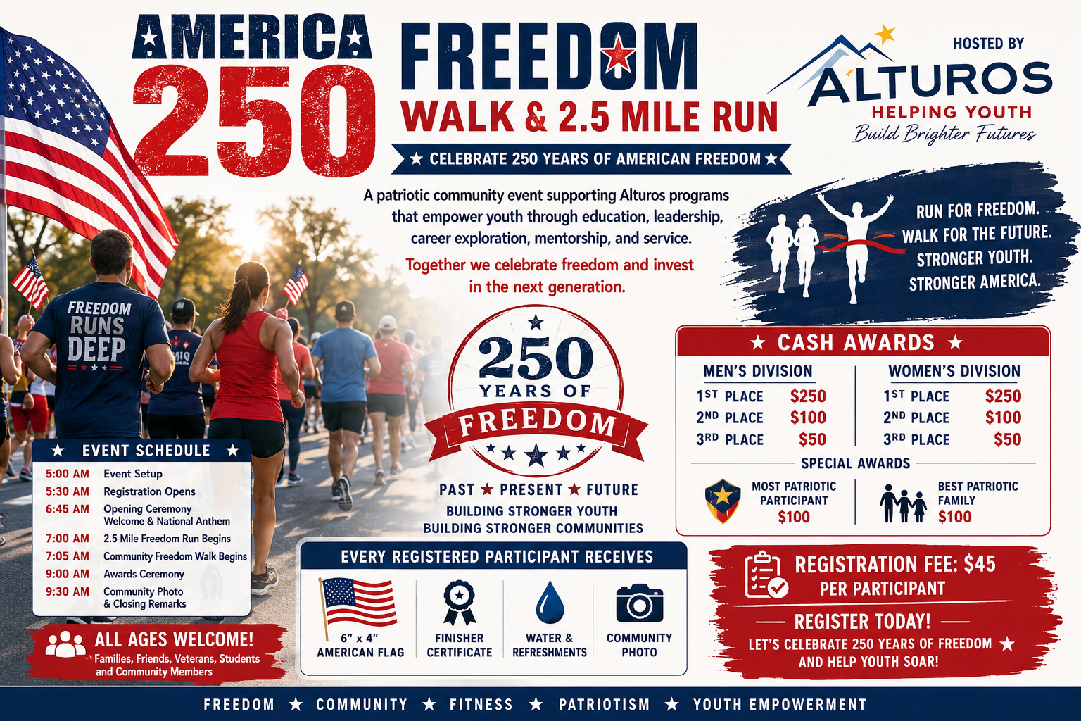 America 250 Freedom Walk & 2.5 Mile Run